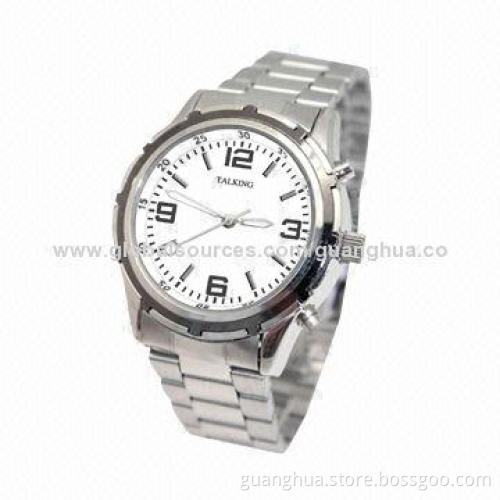 Talking Watch for Blind People, Coming with Daily Alarm Function, 41mm Diameter